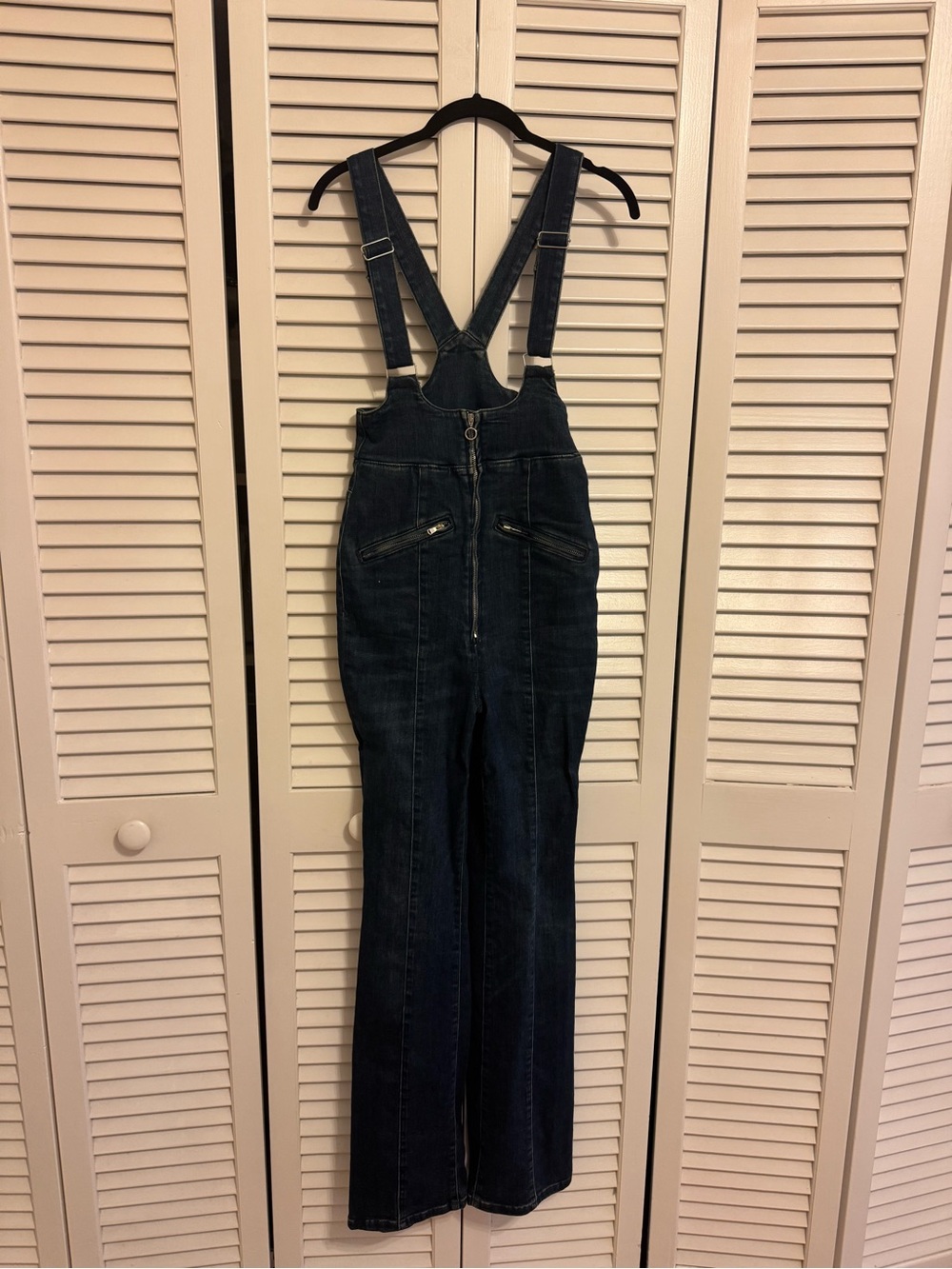 Anthropology Pilcro Demilune Ski Denim Flare Overalls